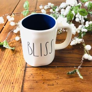 Rae Dunn Navy and White Bliss Mug